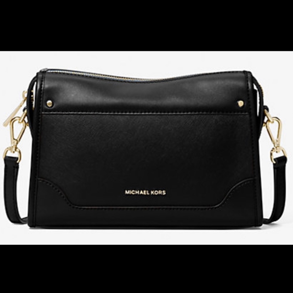 MICHAEL KORS HARRISON LARGE LEATHER CROSSBODY